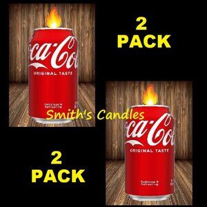 2 PACK Coca Cola Soda Candle Can 7.5oz Handcrafted in TN Jasmine Scented